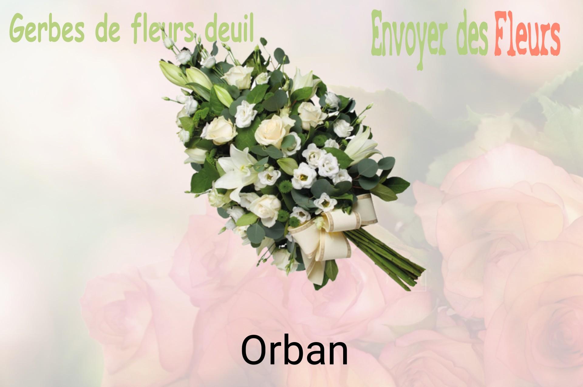 Gerbe de fleurs de deuil livrée à Orban